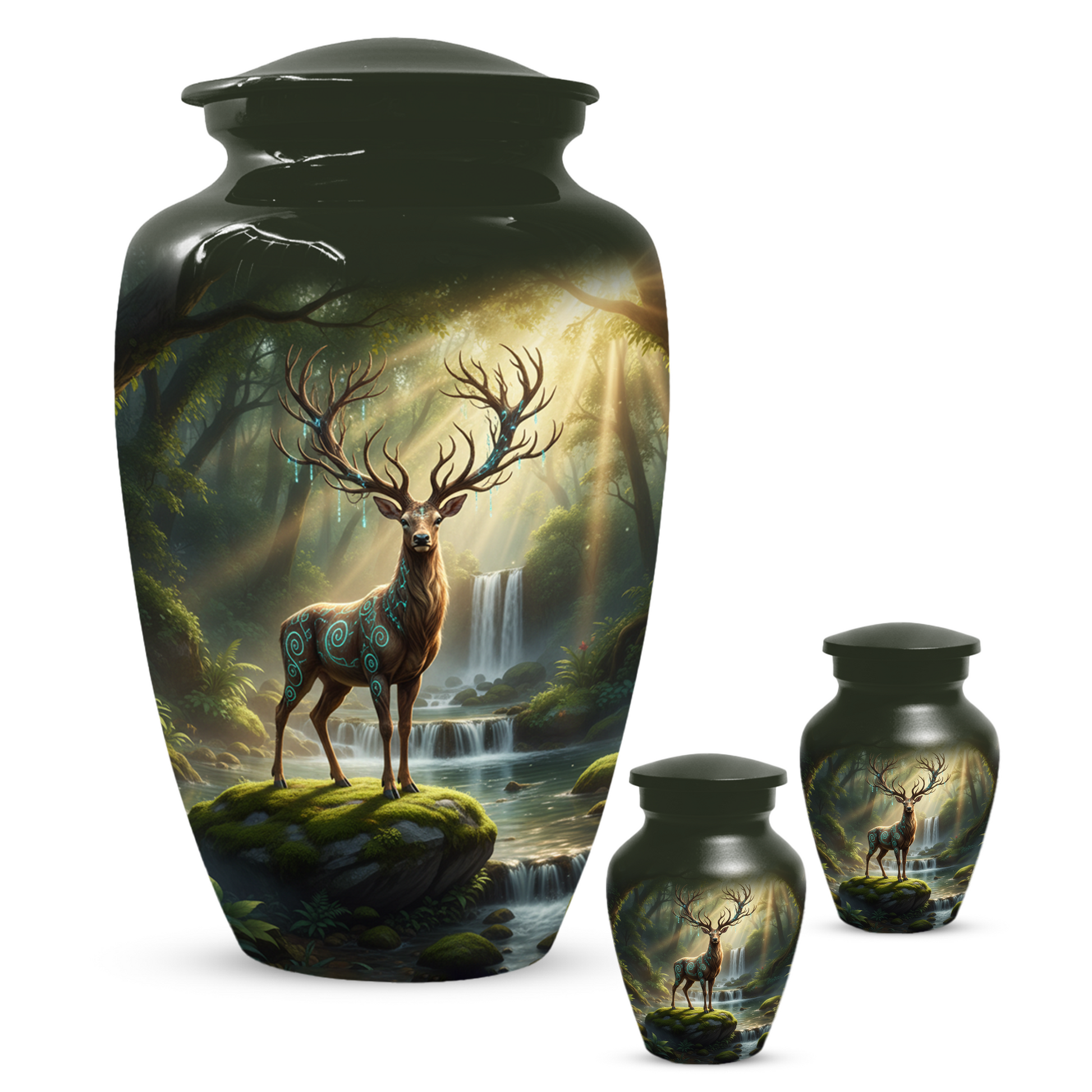 Majestic Deer Cremation Urn for Ashes – Forest Wildlife Adult Funeral Urns