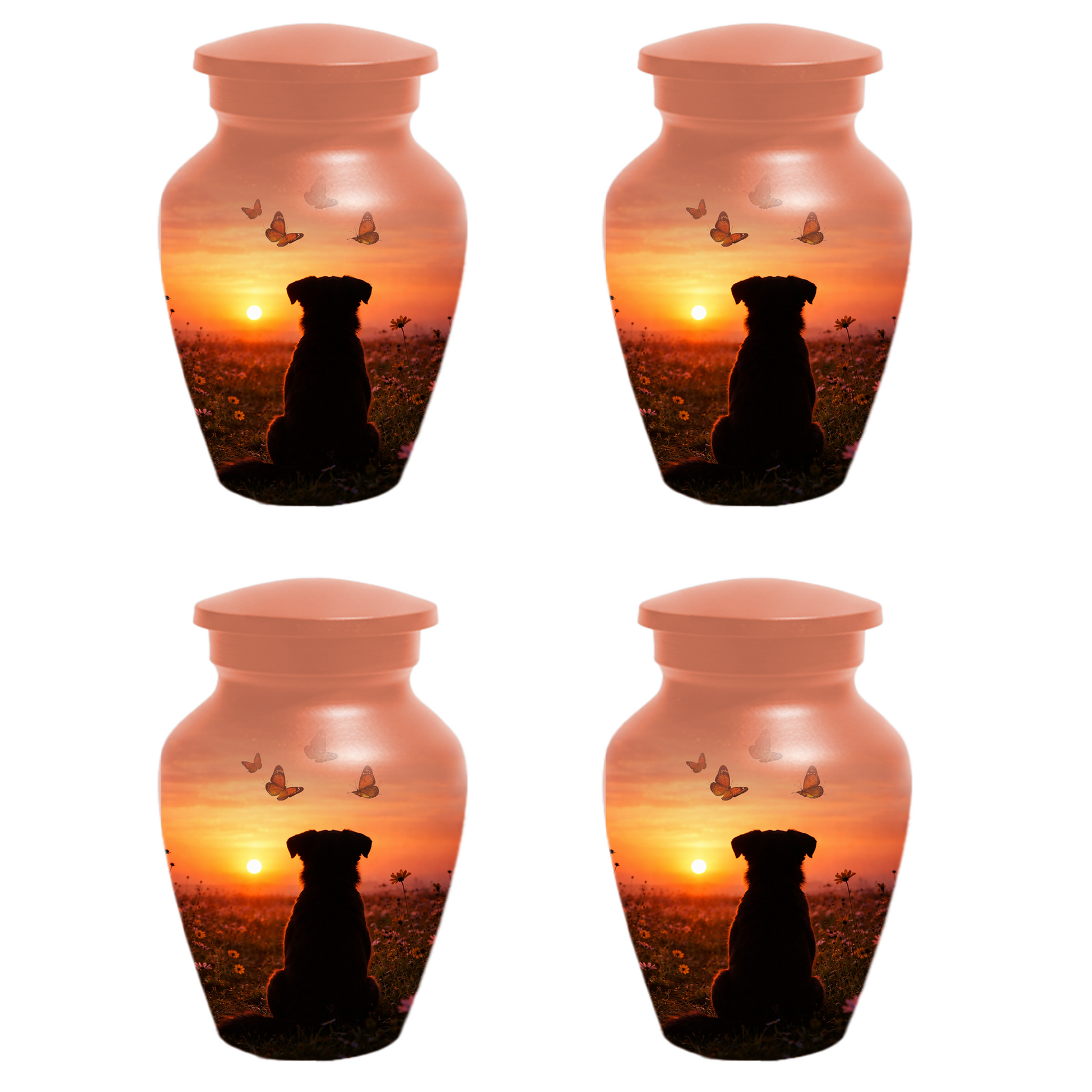 Dog Memorial Urn for Mom | Sunset Pet Memorial Cremation Large Urn - Keepsake Urn For Ashes