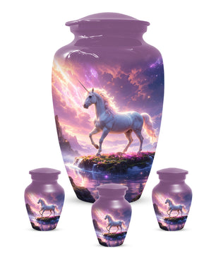 Personalized Unicorn Urn for Mom – Custom Fantasy Cremation Urn for Ashes
