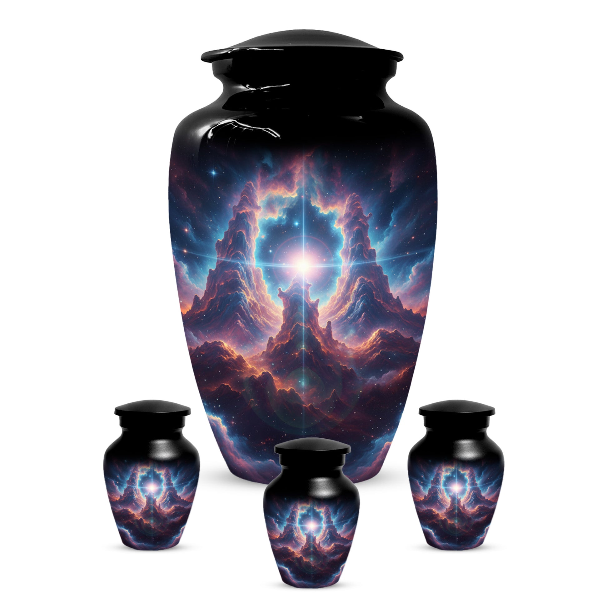 Celestial Adult Urn for Ashes -  Galaxy Memorial Cremation Urns | Personalized Funeral Keepsake