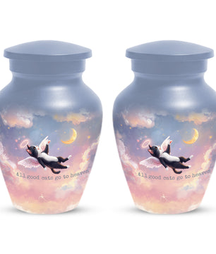 Angel Cat Rainbow Bridge Keepsake -  Custom Pet Cremation Urns for Cat