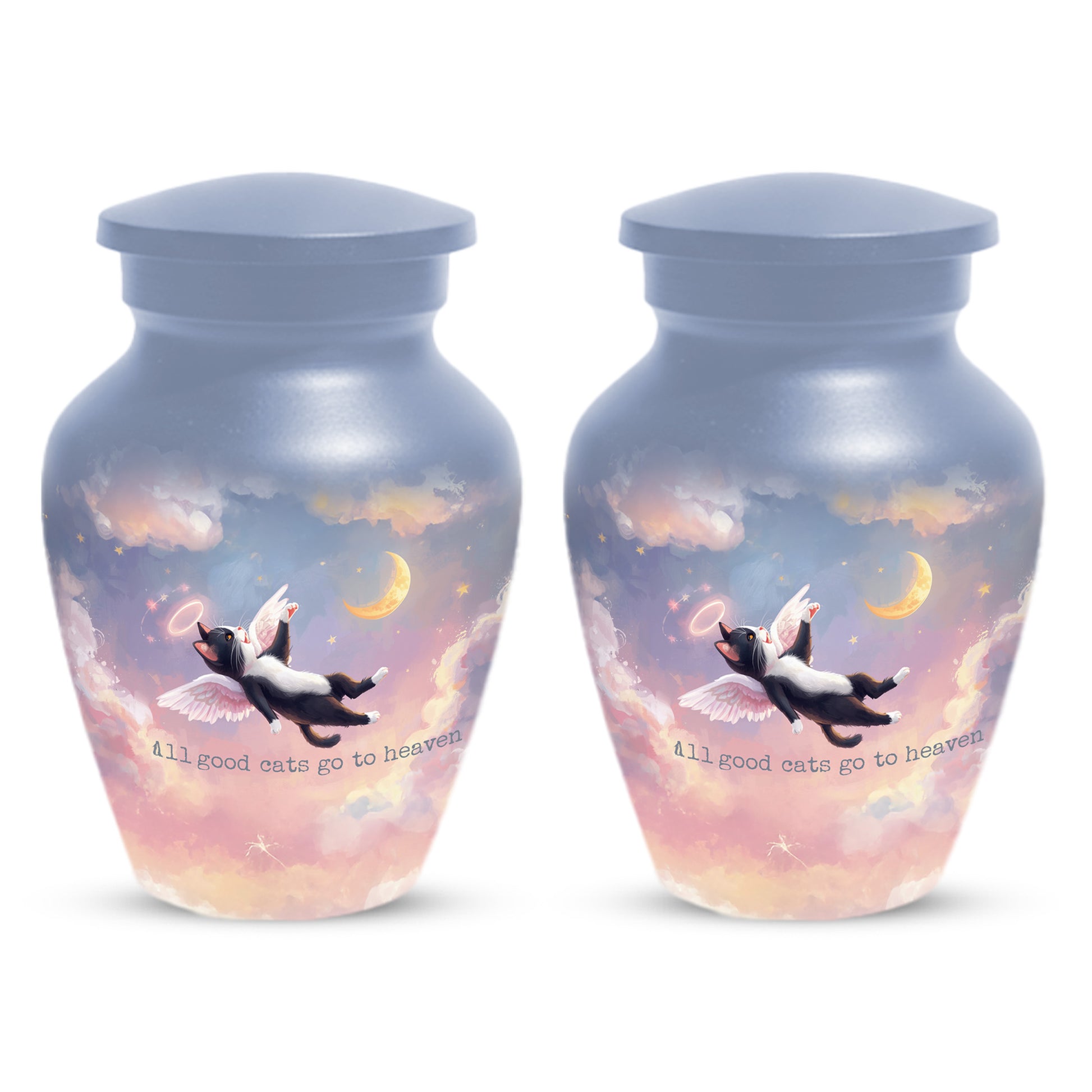 Angel Cat Rainbow Bridge Keepsake -  Custom Pet Cremation Urns for Cat