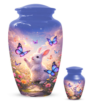 Bunny Butterfly Urn for Mom – Custom Rabbit  Keepsake Cremation Urns for Ashes