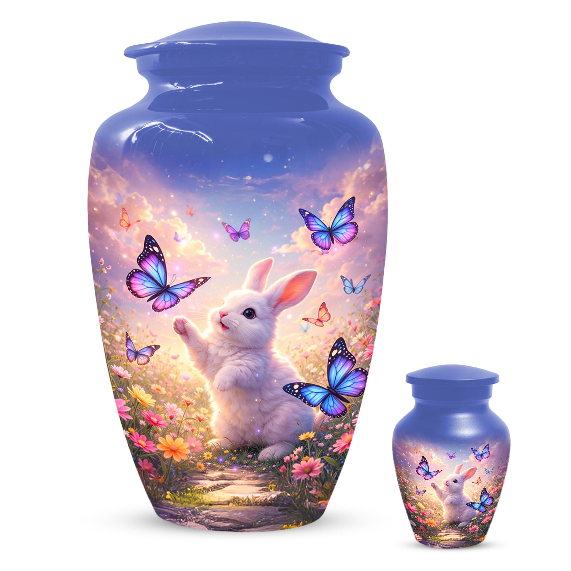 Bunny Butterfly Urn for Mom – Custom Rabbit  Keepsake Cremation Urns for Ashes