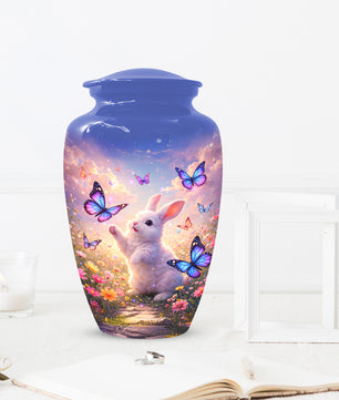 Bunny Butterfly Urn for Mom – Custom Rabbit  Keepsake Cremation Urns for Ashes