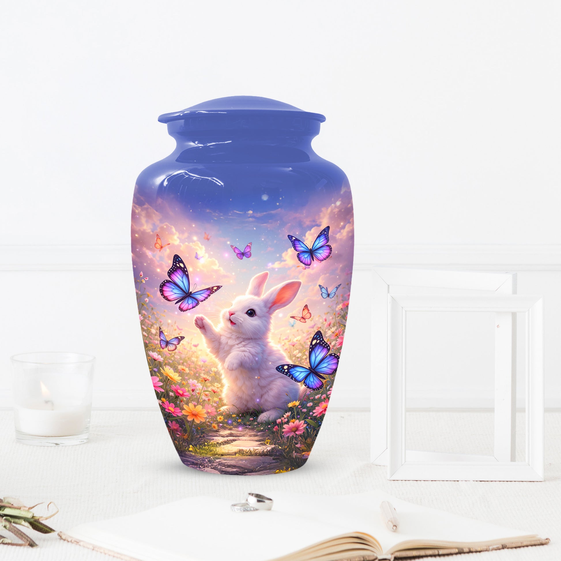 Bunny Butterfly Urn for Mom – Custom Rabbit  Keepsake Cremation Urns for Ashes