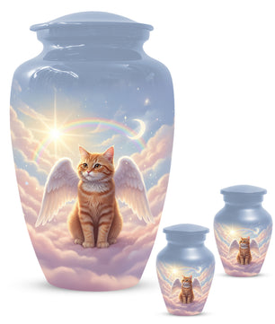 Cat Wing Urn for Adult Ashes | Angel Cat Cremation Urn & Memorial Urn