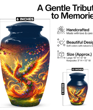Phoenix Cremation Urn for Ashes -  Memorial Keepsake Urns for Mother