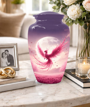 Pink Phoenix Urn for Mom – Phoenix Memorial Cremation Urns for Ashes
