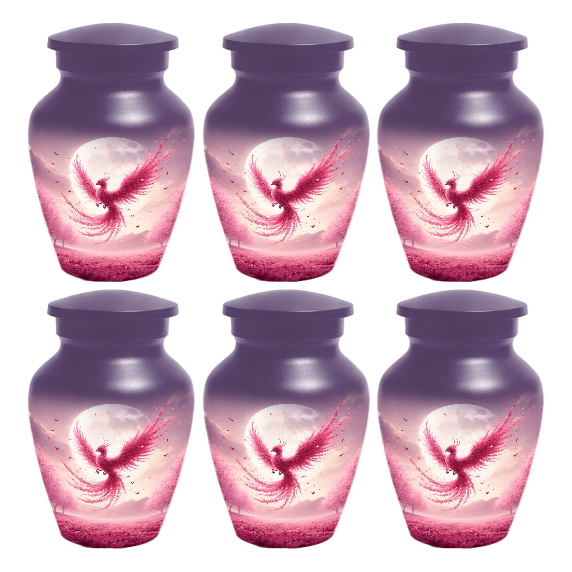 Pink Phoenix Urn for Mom – Phoenix Memorial Cremation Urns for Ashes