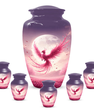 Pink Phoenix Urn for Mom – Phoenix Memorial Cremation Urns for Ashes