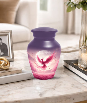 Pink Phoenix Urn for Mom – Phoenix Memorial Cremation Urns for Ashes