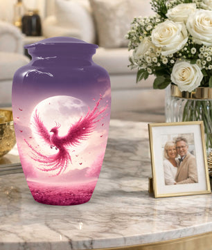 Pink Phoenix Urn for Mom – Phoenix Memorial Cremation Urns for Ashes