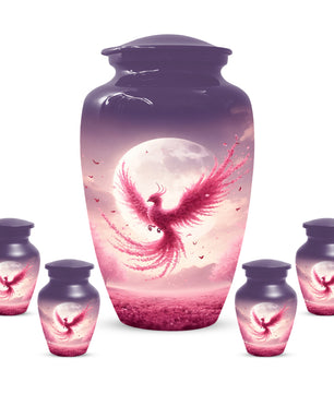 Pink Phoenix Urn for Mom – Phoenix Memorial Cremation Urns for Ashes