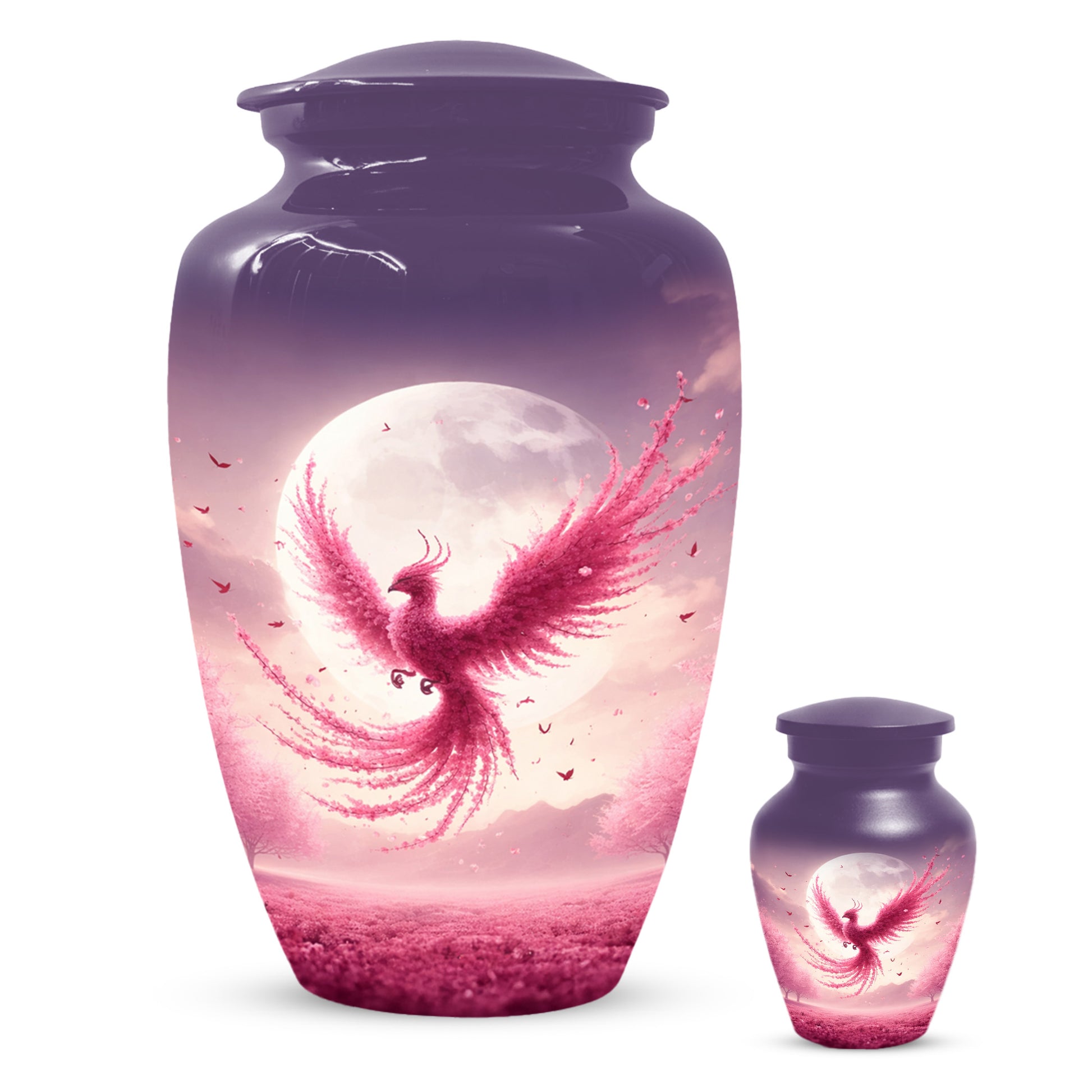 Pink Phoenix Urn for Mom – Phoenix Memorial Cremation Urns for Ashes