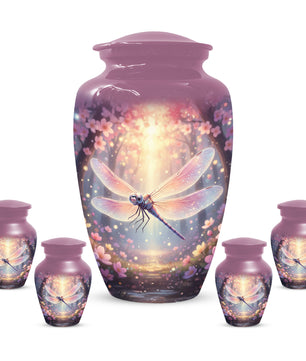 Personalized Dragonfly Urn for Mom – Custom Dragonfly Cremation Urn for Ashes