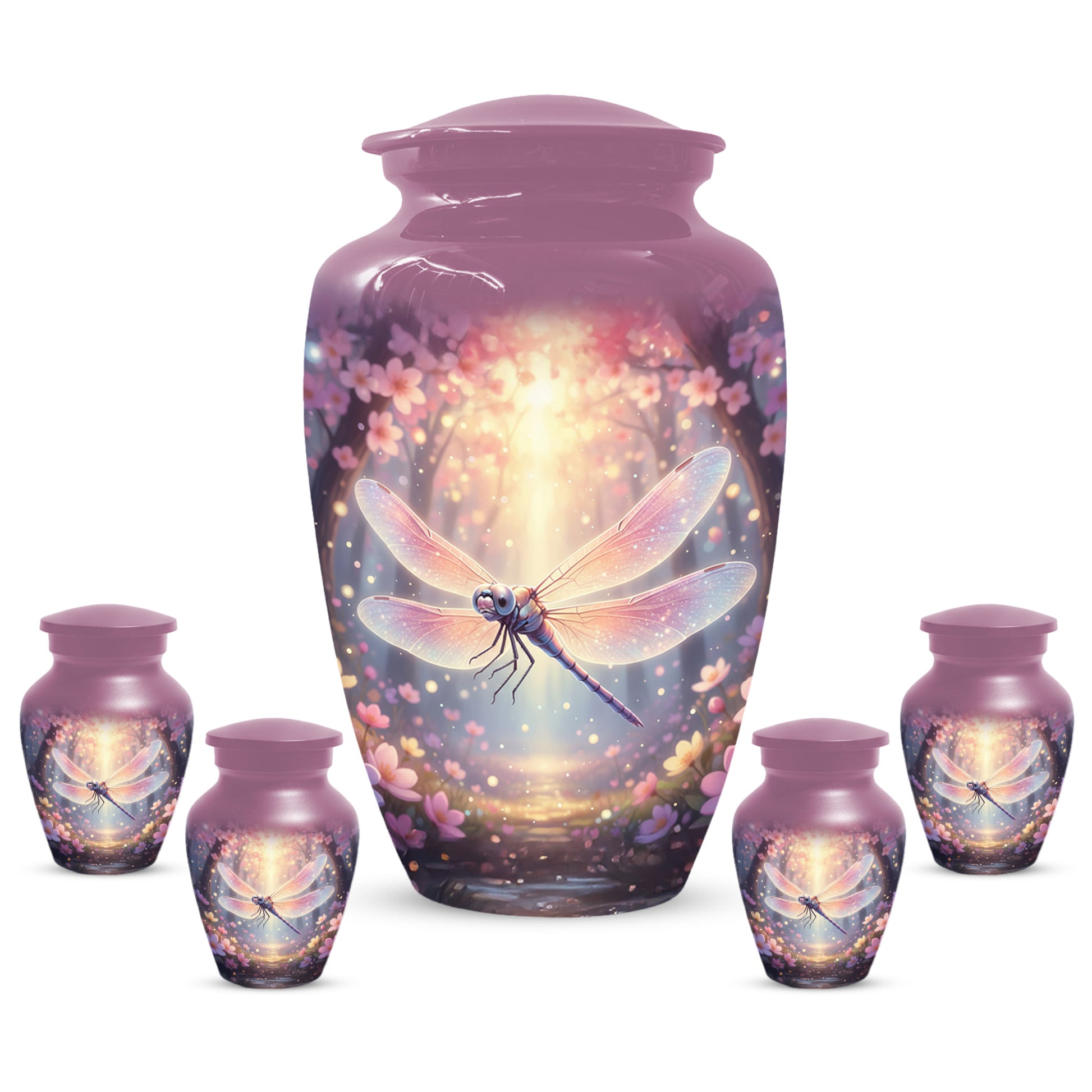 Personalized Dragonfly Urn for Mom – Custom Dragonfly Cremation Urn for Ashes