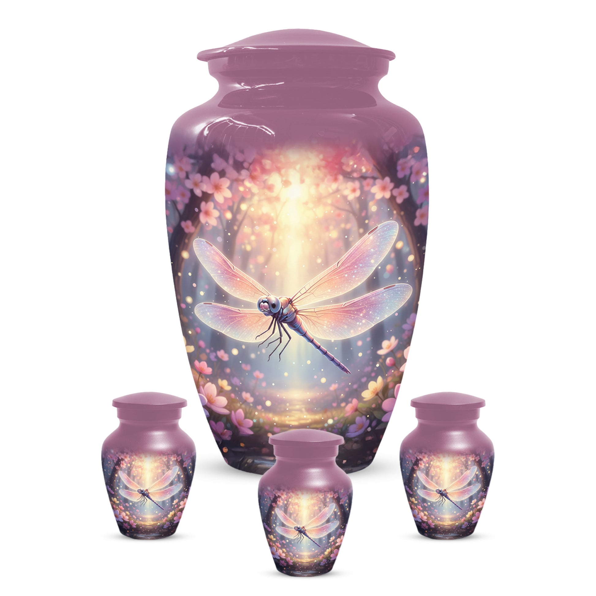 Personalized Dragonfly Urn for Mom – Custom Dragonfly Cremation Urn for Ashes