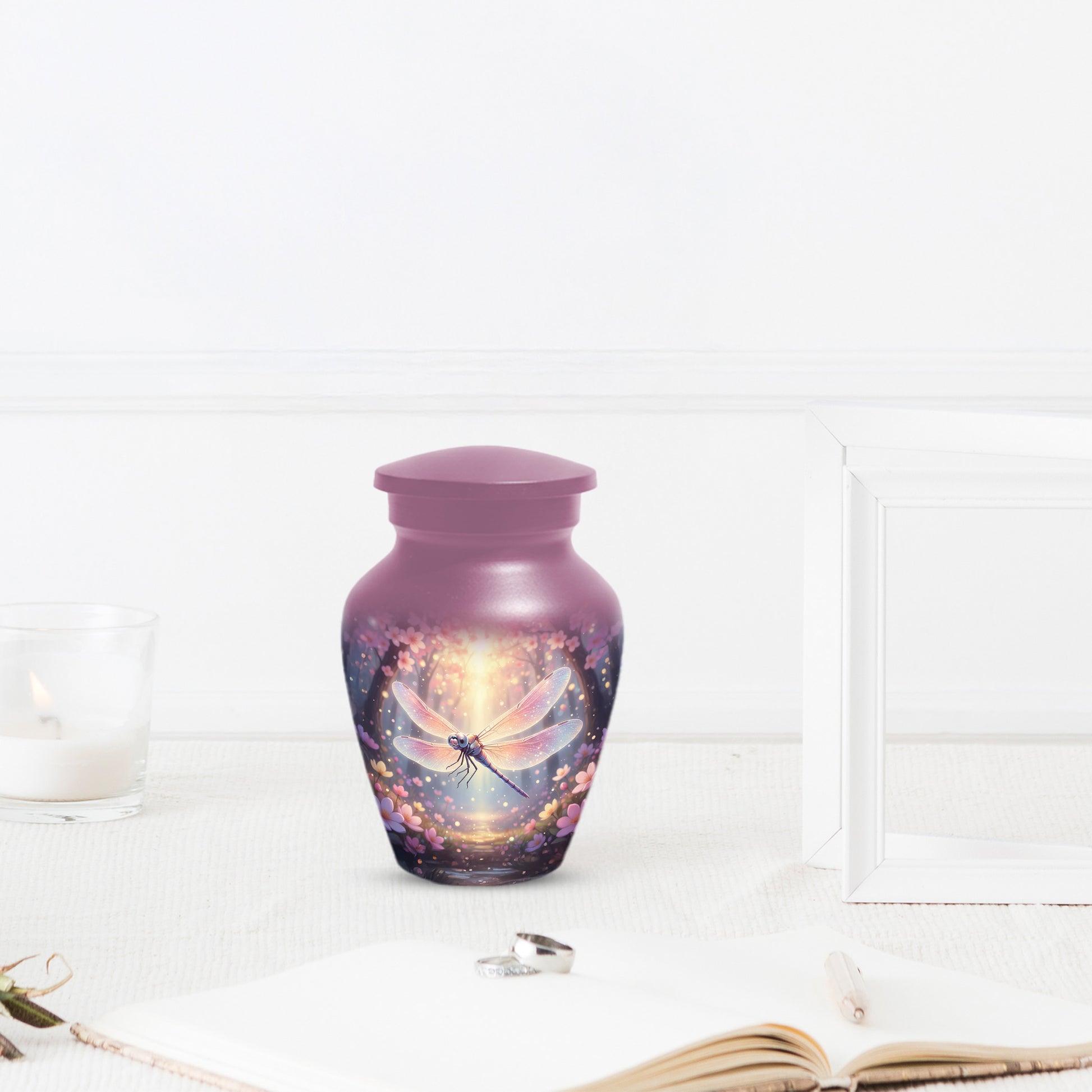Personalized Dragonfly Urn for Mom – Custom Dragonfly Cremation Urn for Ashes