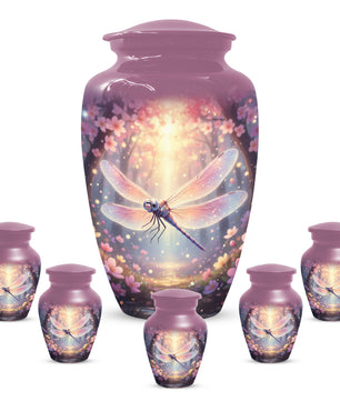 Personalized Dragonfly Urn for Mom – Custom Dragonfly Cremation Urn for Ashes