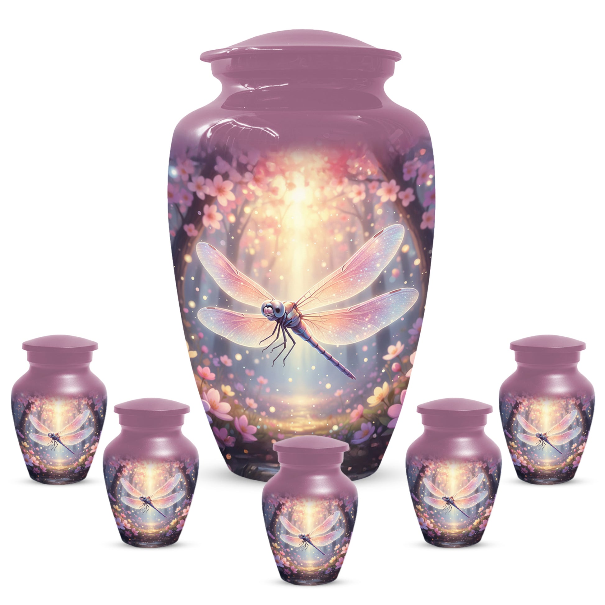 Personalized Dragonfly Urn for Mom – Custom Dragonfly Cremation Urn for Ashes
