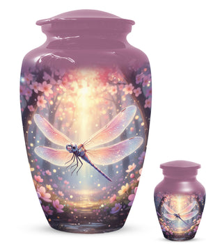 Personalized Dragonfly Urn for Mom – Custom Dragonfly Cremation Urn for Ashes