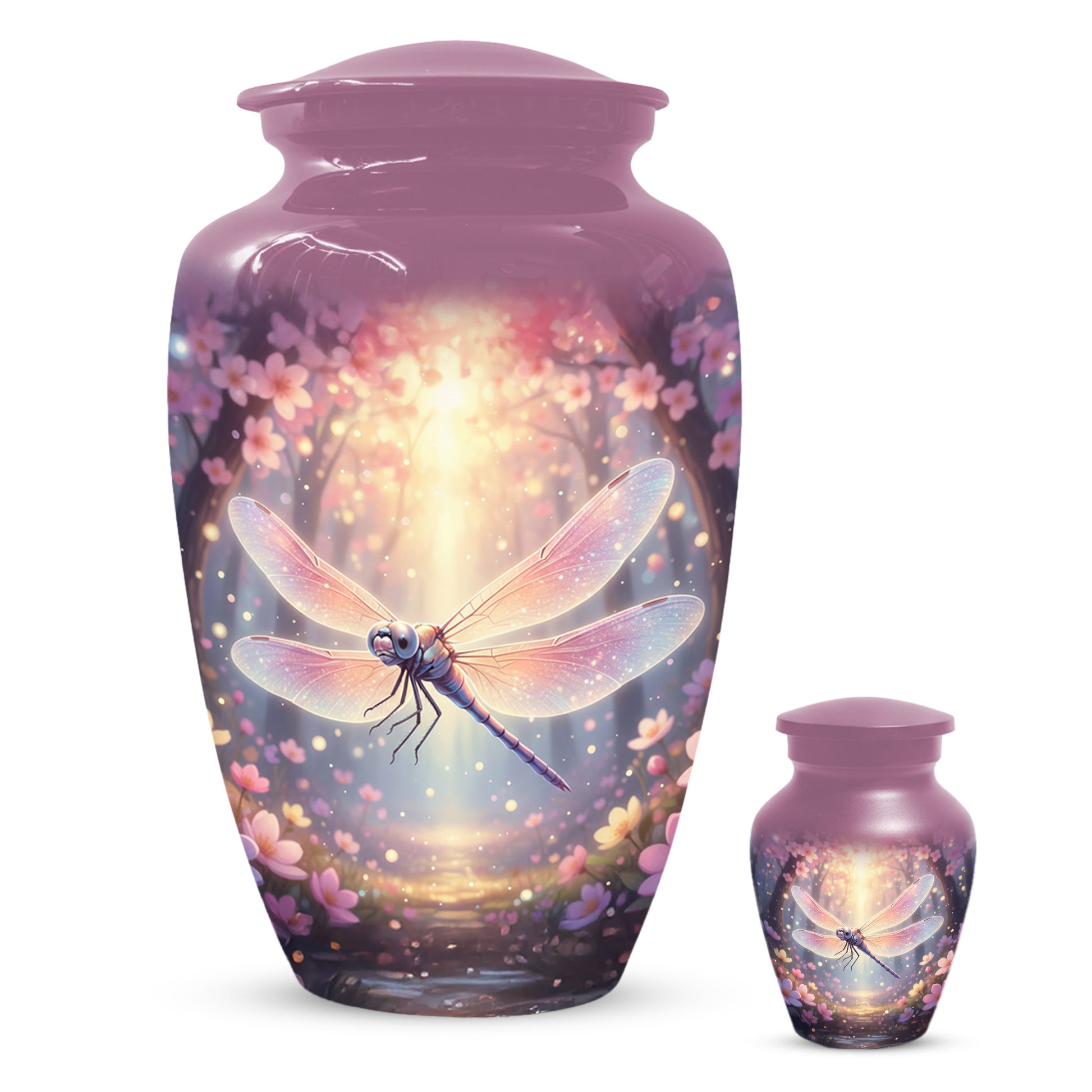 Personalized Dragonfly Urn for Mom – Custom Dragonfly Cremation Urn for Ashes