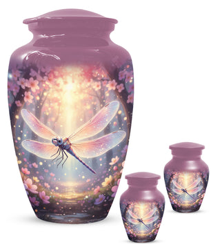 Personalized Dragonfly Urn for Mom – Custom Dragonfly Cremation Urn for Ashes