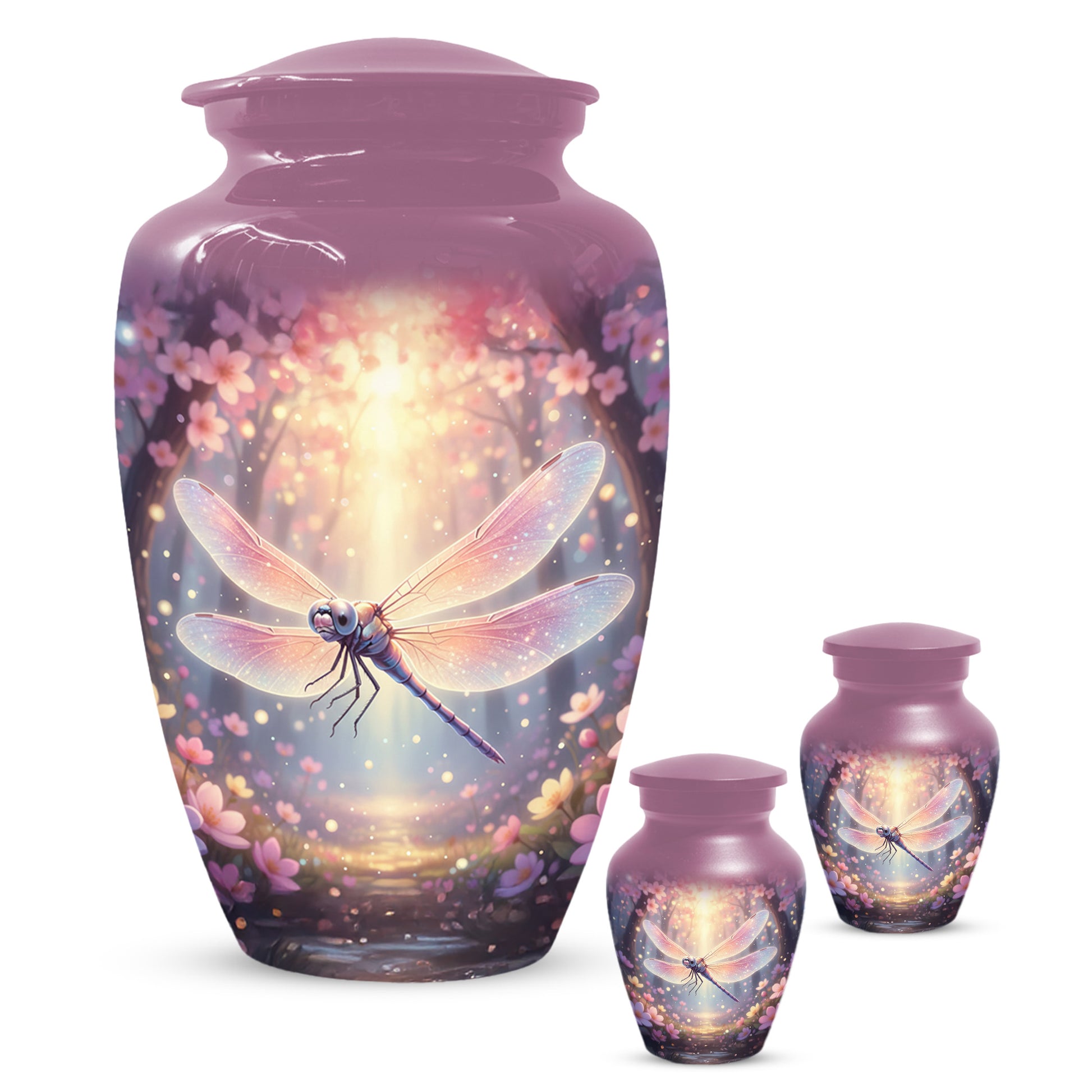 Personalized Dragonfly Urn for Mom – Custom Dragonfly Cremation Urn for Ashes
