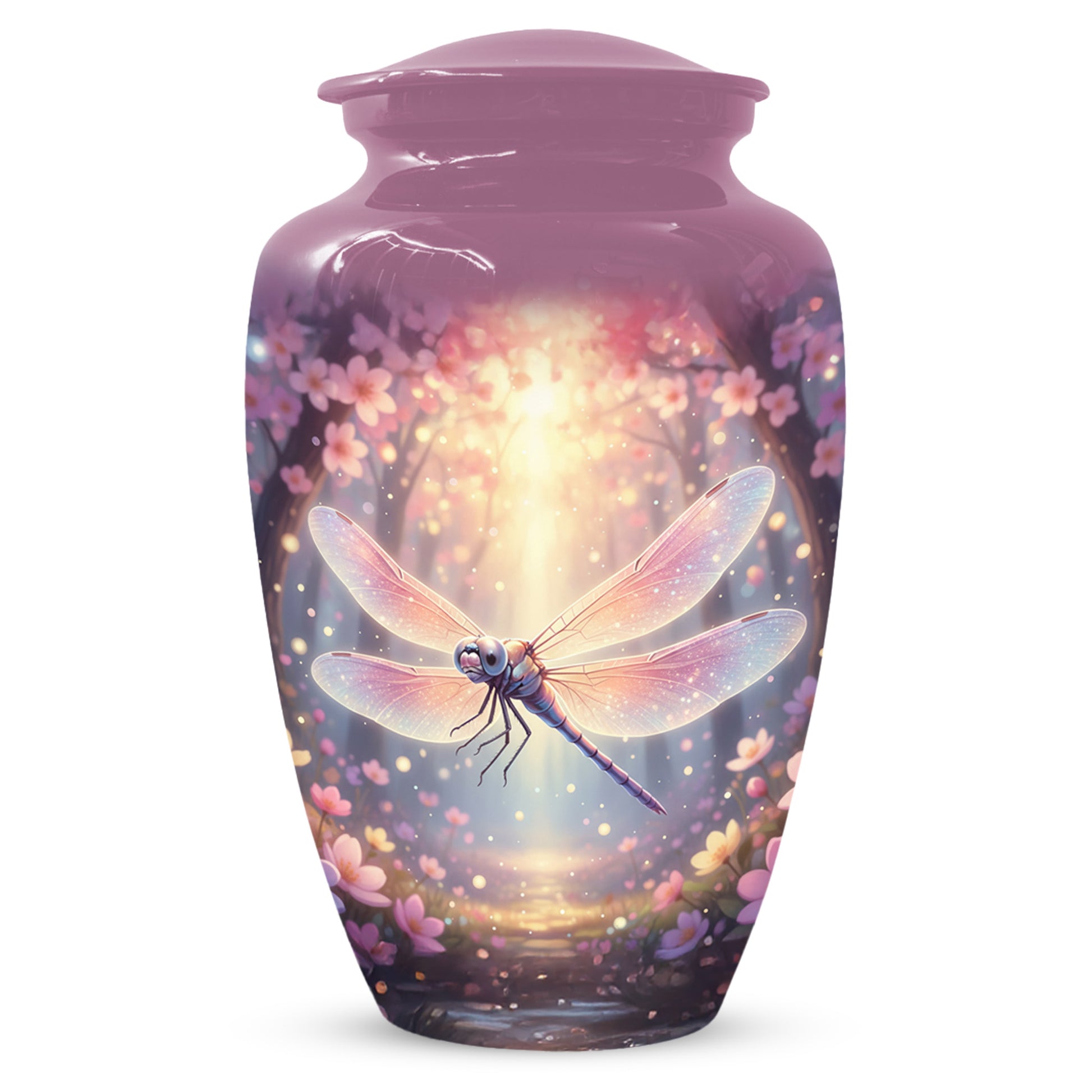 Personalized Dragonfly Urn for Mom – Custom Dragonfly Cremation Urn for Ashes