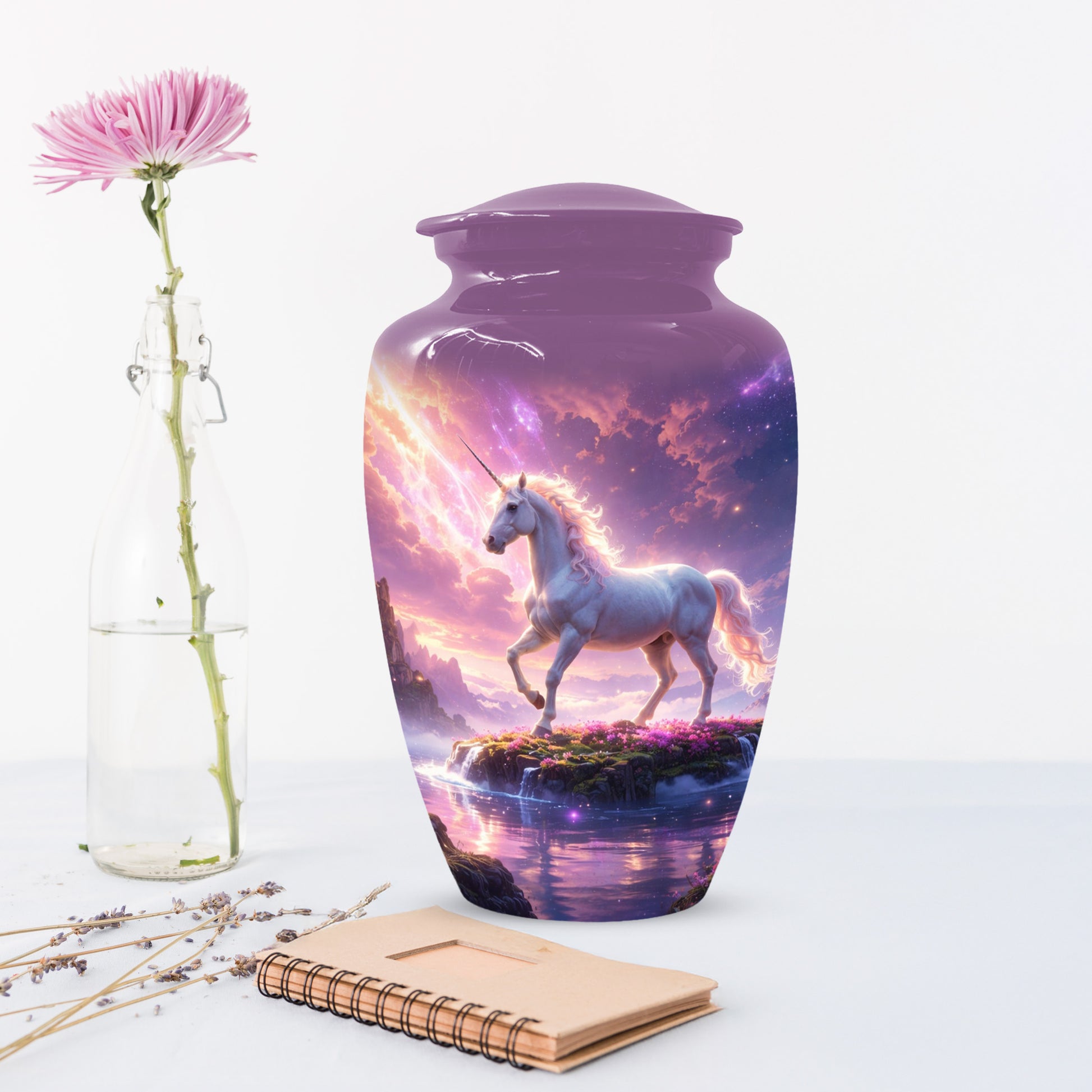 Personalized Unicorn Urn for Mom – Custom Fantasy Cremation Urn for Ashes