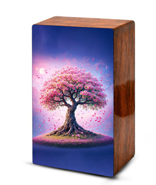 Music Note Tree Urn For Human Ashes - Personalized Pink Tree Keepsake Urns Box