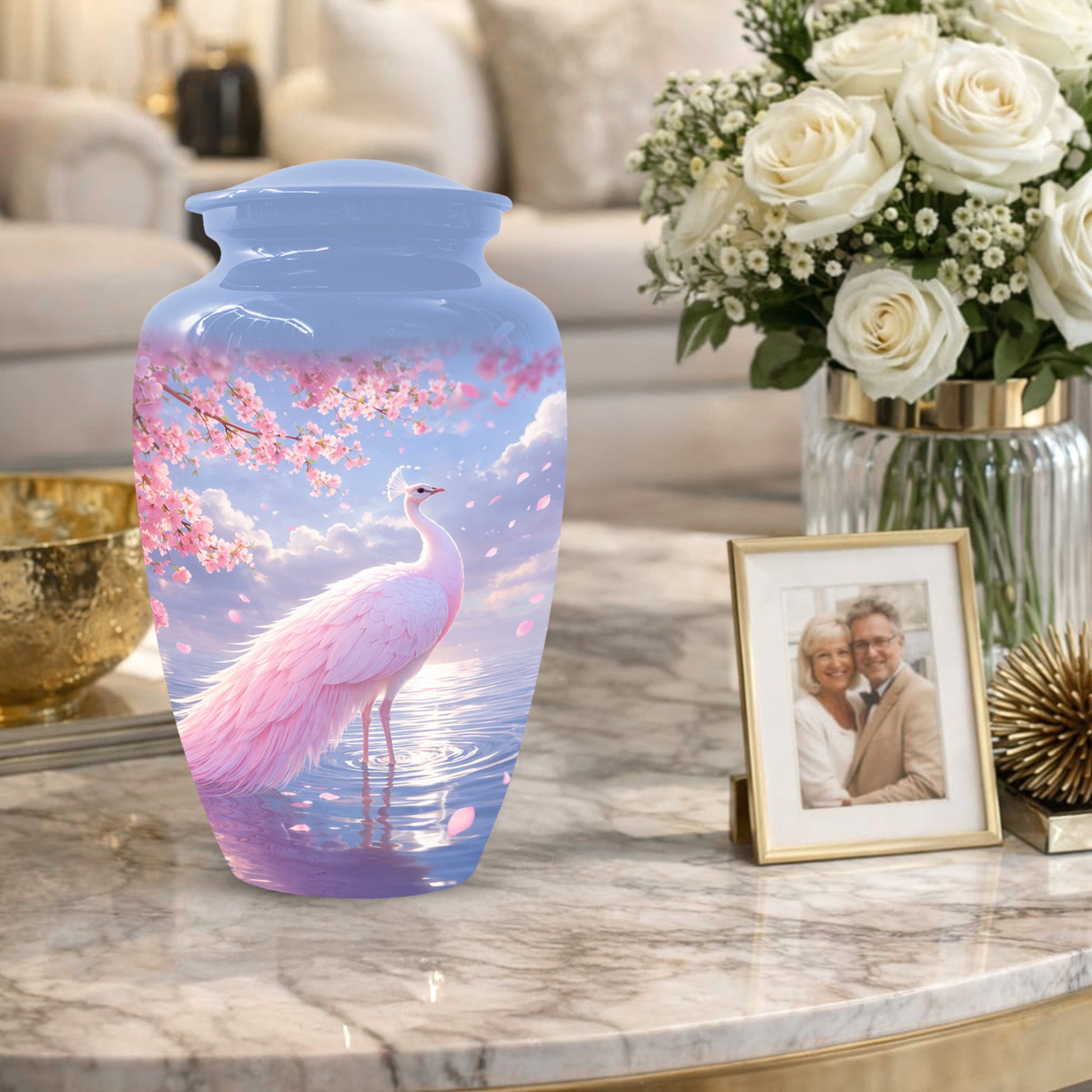 Peacock Cremation Urn for Ashes - Beautiful Memorial Urns for Mother