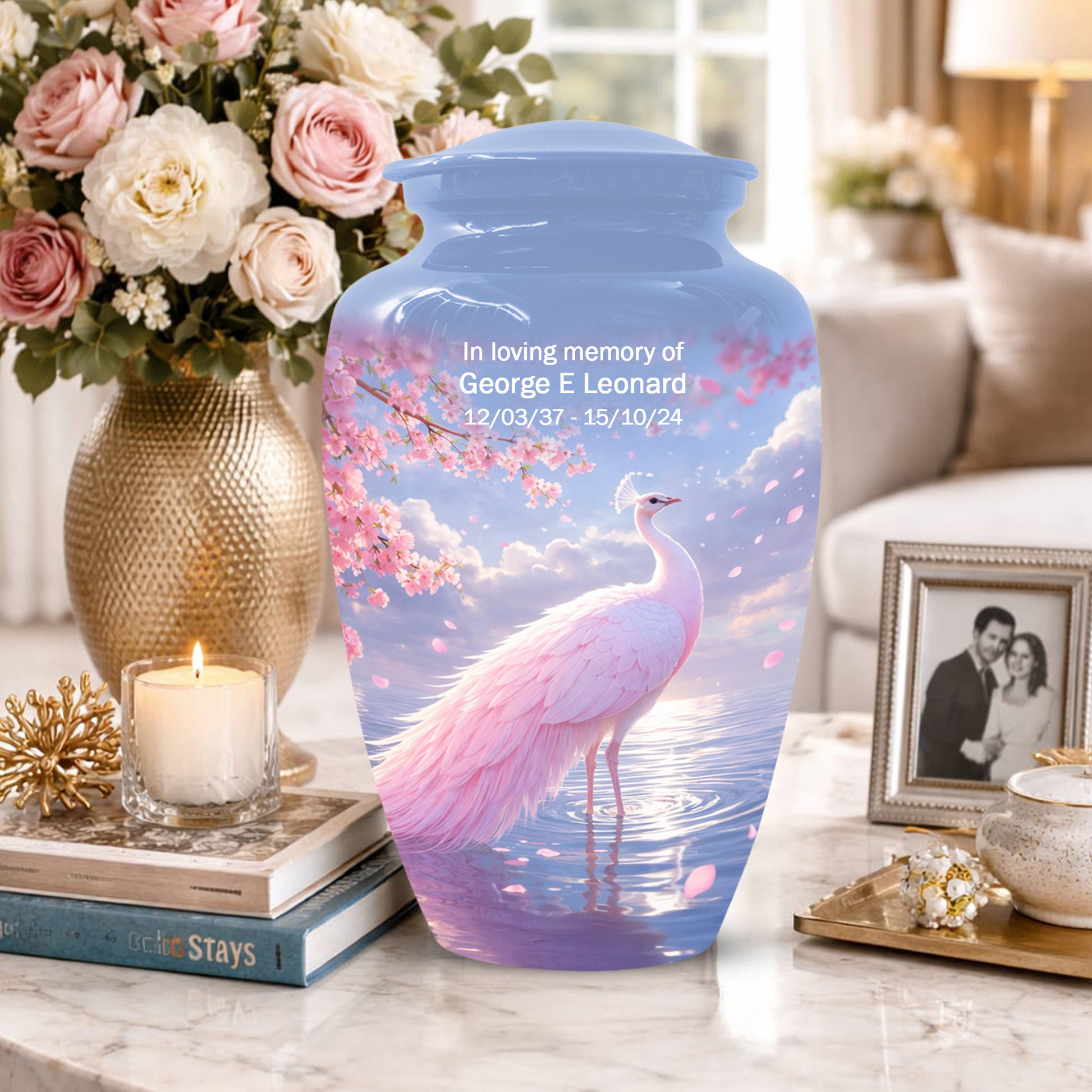 Peacock Cremation Urn for Ashes - Beautiful Memorial Urns for Mother