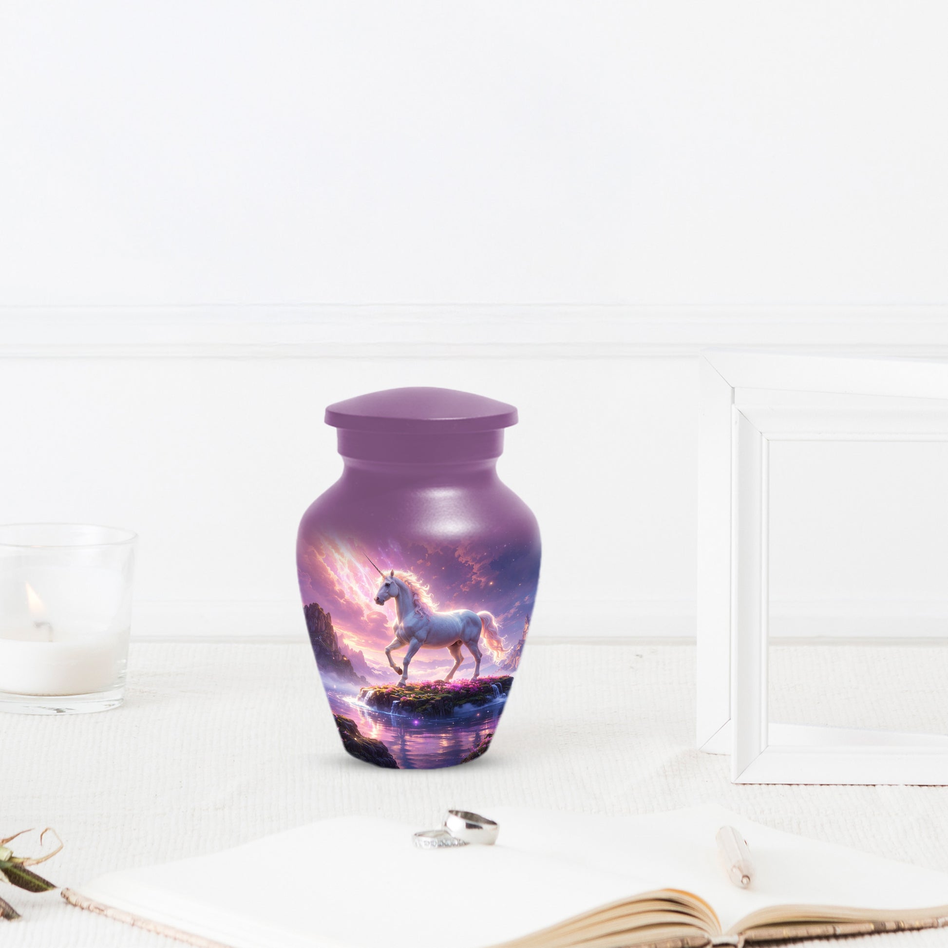Personalized Unicorn Urn for Mom – Custom Fantasy Cremation Urn for Ashes