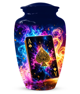 Poker Urn for Ashes- Personalized Playing Card Memorial for Dad