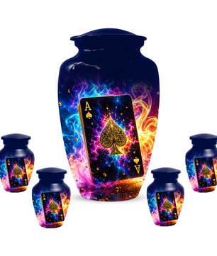 Poker Urn for Ashes- Personalized Playing Card Memorial for Dad