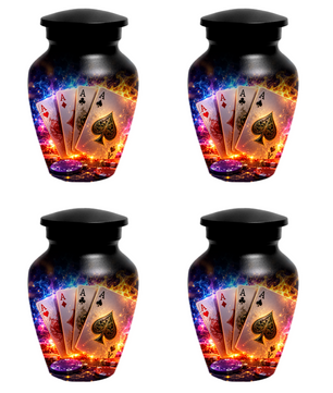 Poker Cremation Urn for Ashes - Personalized Casino Memorial for Dad