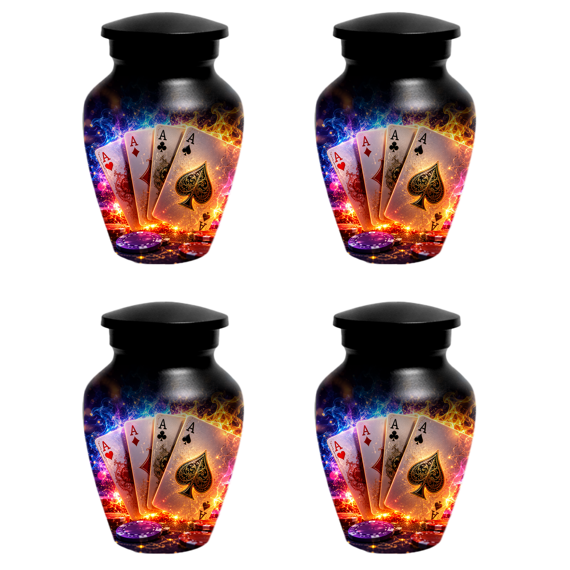 Poker Cremation Urn for Ashes - Personalized Casino Memorial for Dad