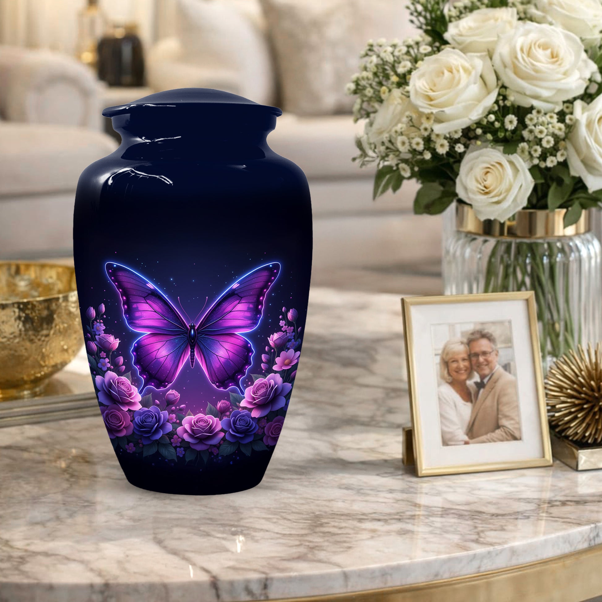 Butterfly Memorial Urn for Mom -  Beautiful Cremation Urns for Women