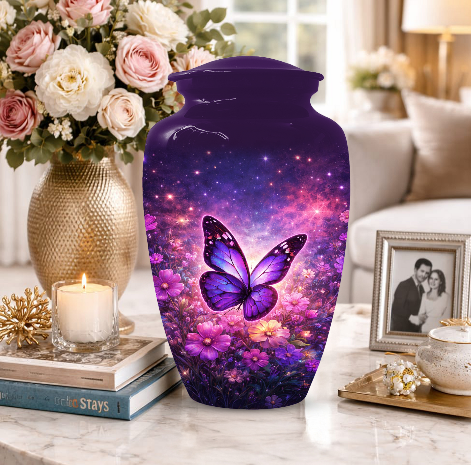 Butterfly Urn for Mom | Butterfly Large  Urns for Human Ashes |Adult Female Cremation Urn