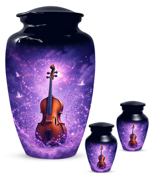 Guitar Cremation Urn for Ashes - Personalized Musical Memorial for Mother or Father