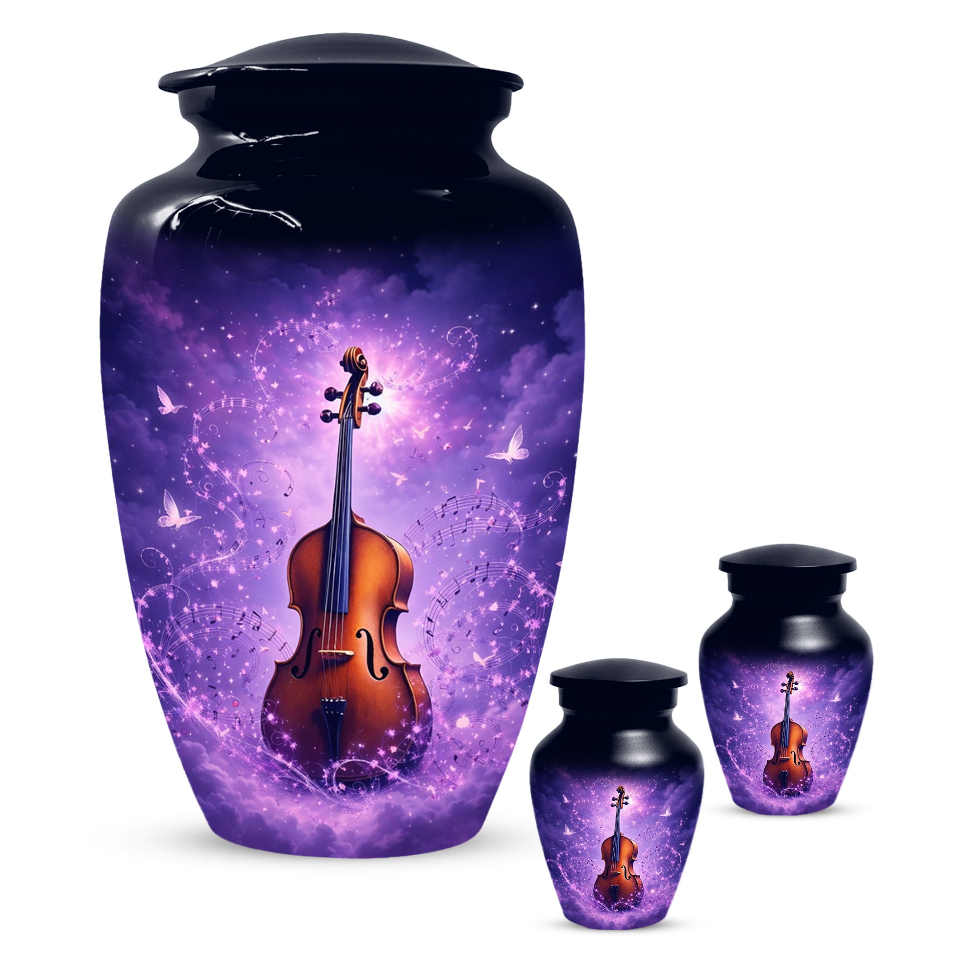 Guitar Cremation Urn for Ashes - Personalized Musical Memorial for Mother or Father