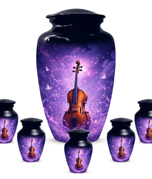 Guitar Cremation Urn for Ashes - Personalized Musical Memorial for Mother or Father