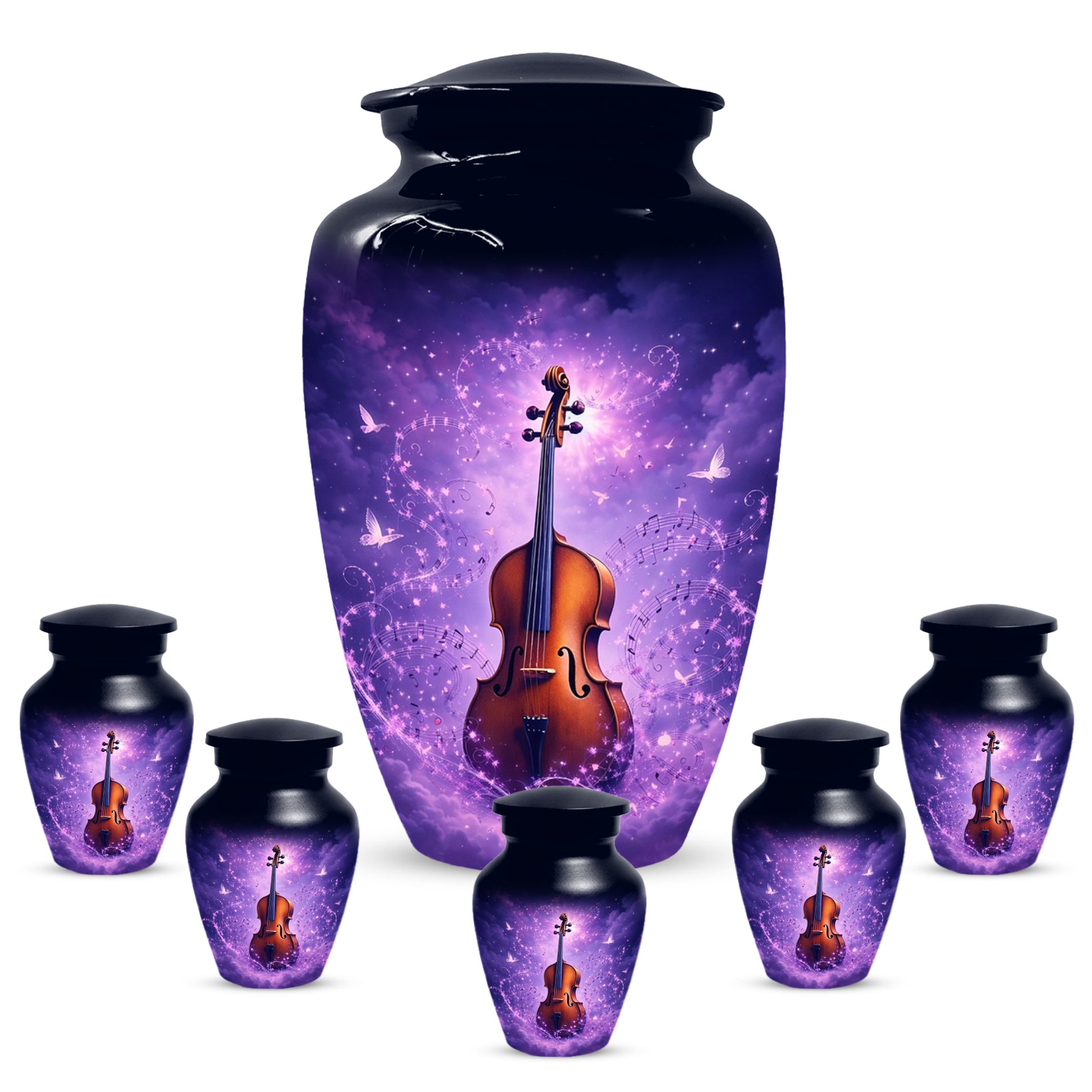 Guitar Cremation Urn for Ashes - Personalized Musical Memorial for Mother or Father