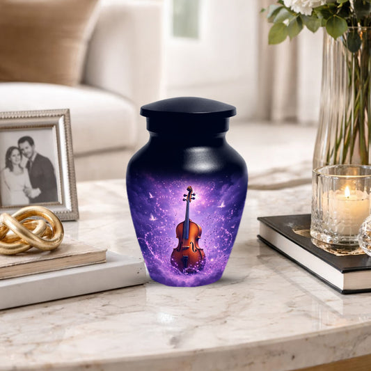 Guitar Cremation Urn for Ashes - Personalized Musical Memorial for Mother or Father