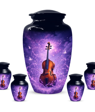 Guitar Cremation Urn for Ashes - Personalized Musical Memorial for Mother or Father