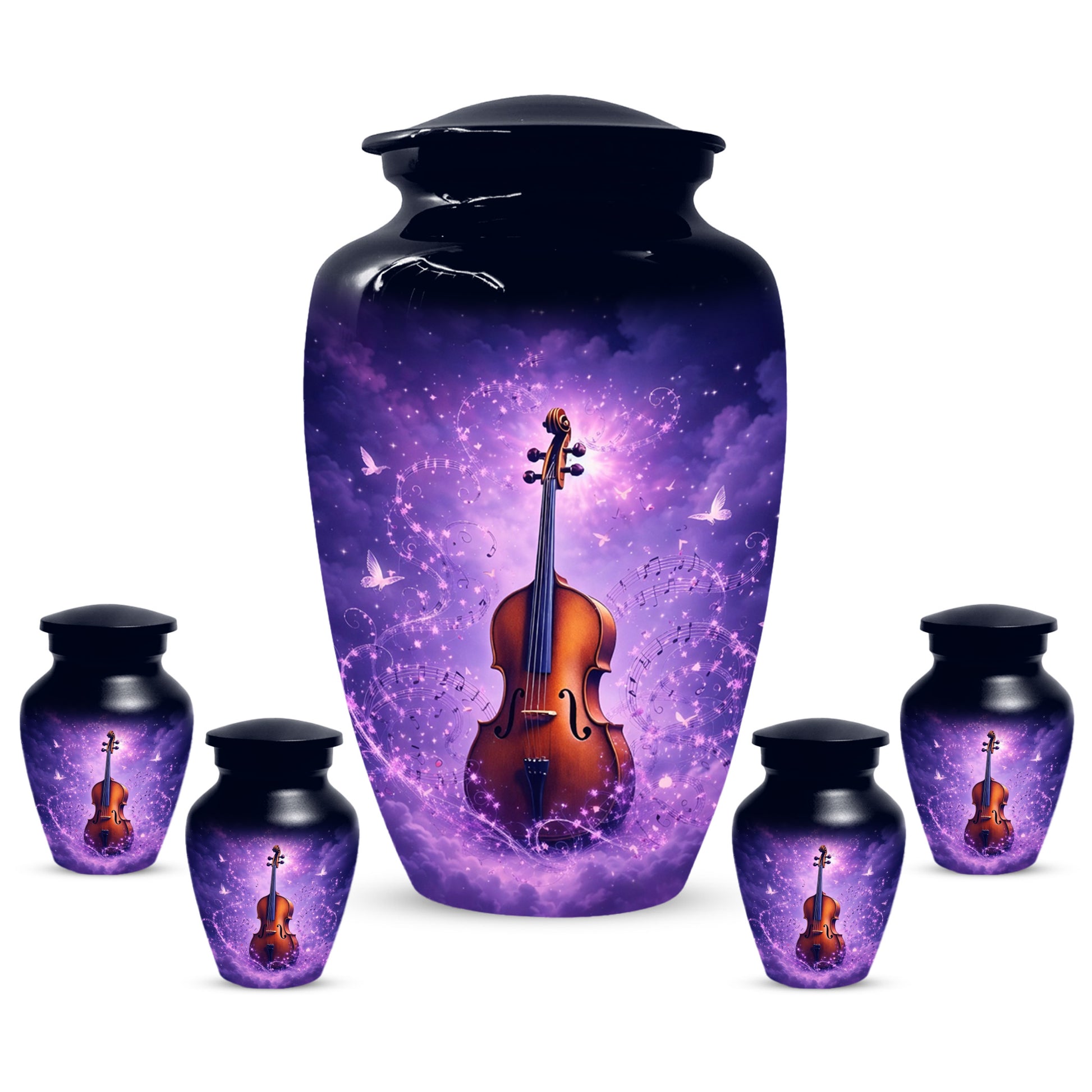Guitar Cremation Urn for Ashes - Personalized Musical Memorial for Mother or Father