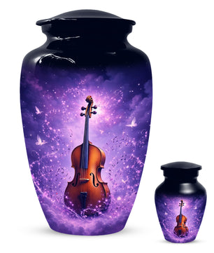 Guitar Cremation Urn for Ashes - Personalized Musical Memorial for Mother or Father