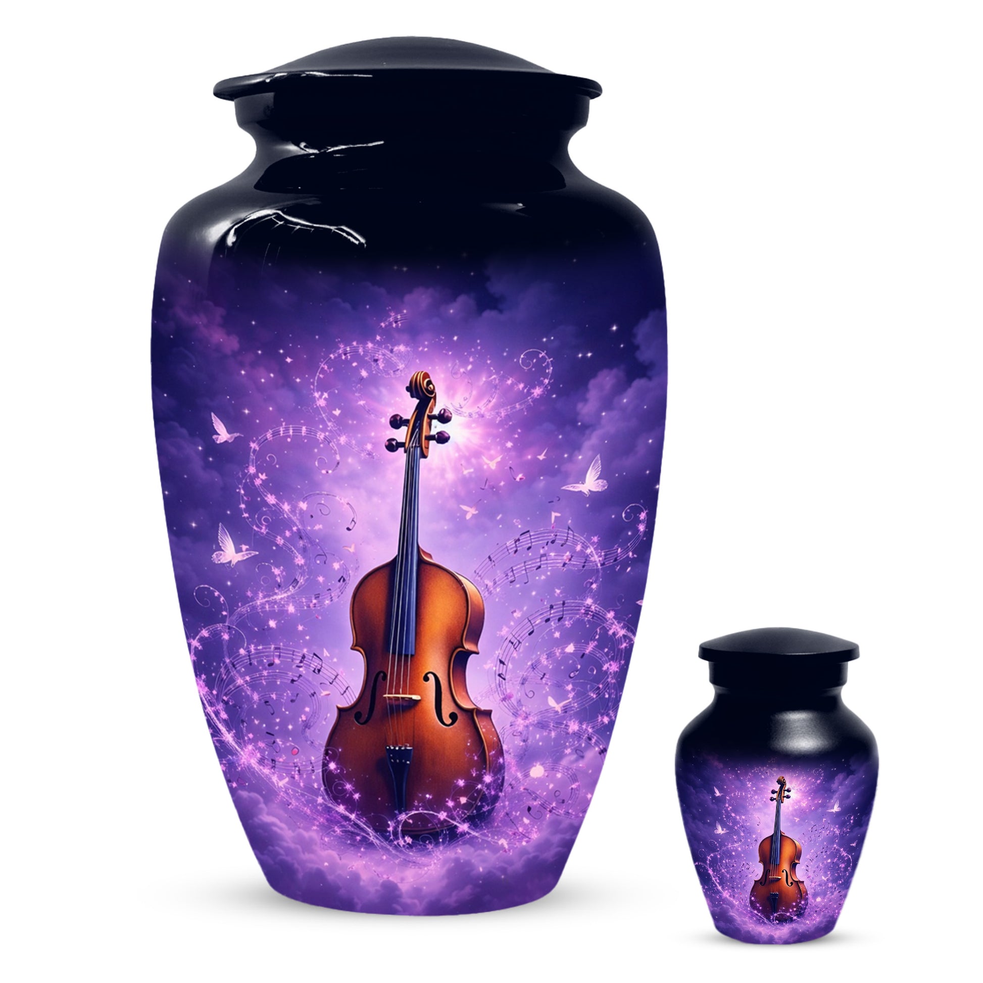 Guitar Cremation Urn for Ashes - Personalized Musical Memorial for Mother or Father